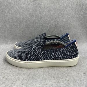 Rothys Shoes Womens Size 7.5 The Sneaker Blue Slip On Knit Low Top Casual Comfy